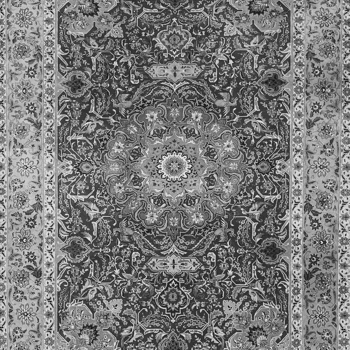 Serging Thickness of Machine Washable Medallion Gray Traditional Rug, wshtr3170gry