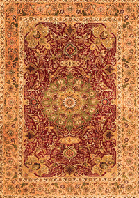 Medallion Orange Traditional Rug, tr3170org