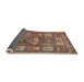 Sideview of Traditional Brown Red Animal Rug, tr3171