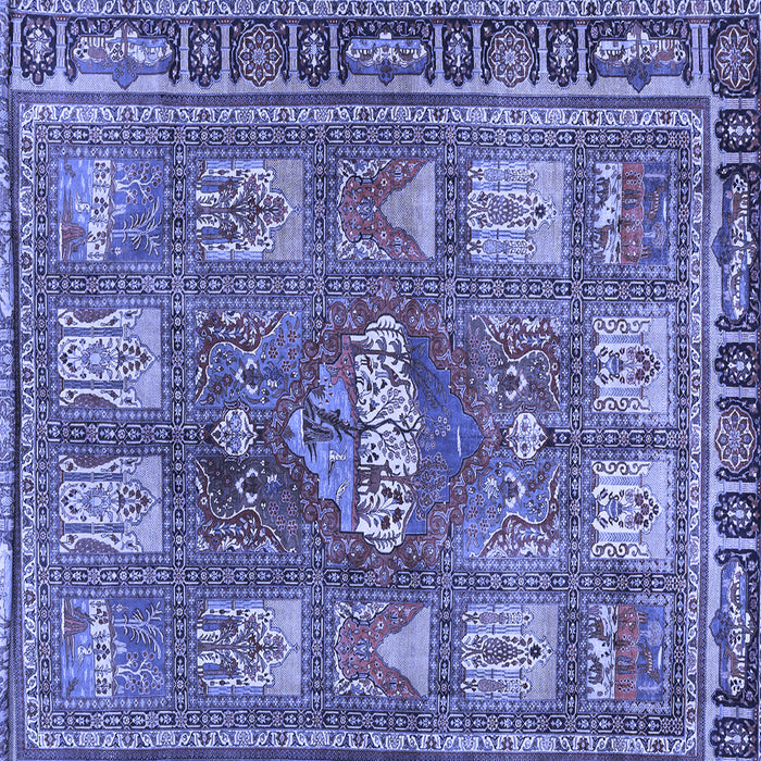 Square Machine Washable Animal Blue Traditional Rug, wshtr3171blu