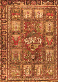 Animal Orange Traditional Rug, tr3171org