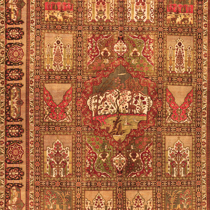 Animal Orange Traditional Rug, tr3171org