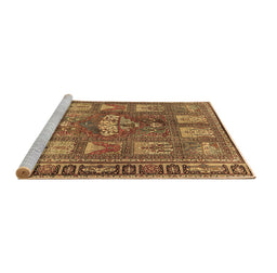 Sideview of Machine Washable Animal Brown Traditional Rug, wshtr3171brn