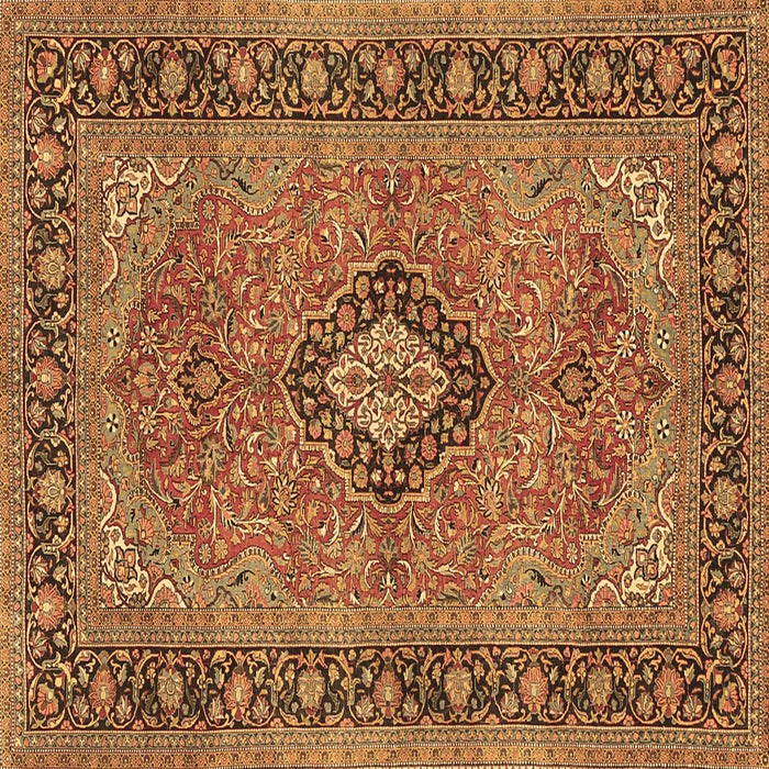 Square Persian Brown Traditional Rug, tr3172brn