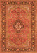 Serging Thickness of Machine Washable Persian Orange Traditional Area Rugs, wshtr3172org