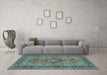 Machine Washable Persian Light Blue Traditional Rug in a Living Room, wshtr3172lblu