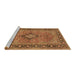 Sideview of Machine Washable Persian Brown Traditional Rug, wshtr3172brn