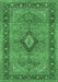 Machine Washable Persian Emerald Green Traditional Area Rugs, wshtr3172emgrn