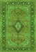 Serging Thickness of Machine Washable Persian Green Traditional Area Rugs, wshtr3172grn