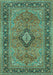 Machine Washable Persian Turquoise Traditional Area Rugs, wshtr3172turq