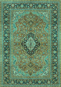 Persian Turquoise Traditional Rug, tr3172turq