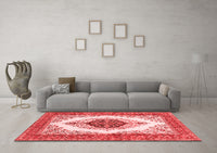 Machine Washable Persian Red Traditional Rug, wshtr3173red