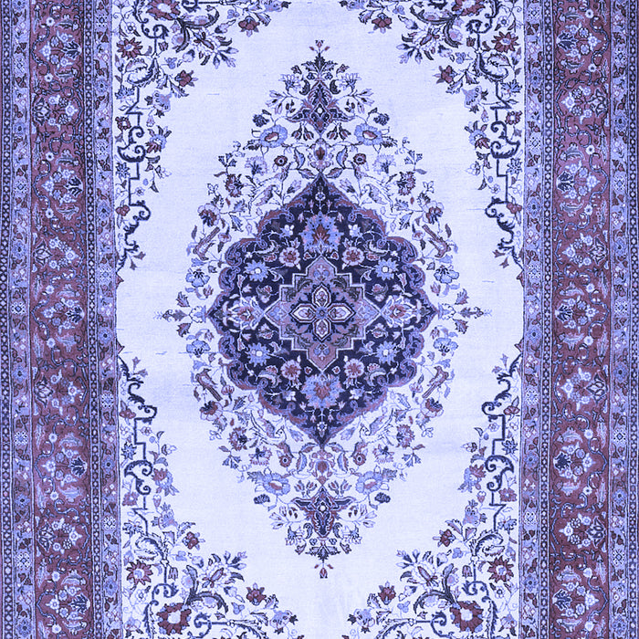 Machine Washable Persian Blue Traditional Rug, wshtr3173blu