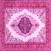 Square Persian Pink Traditional Rug, tr3173pnk