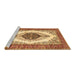 Sideview of Machine Washable Persian Brown Traditional Rug, wshtr3173brn