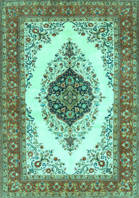 Persian Turquoise Traditional Rug, tr3173turq