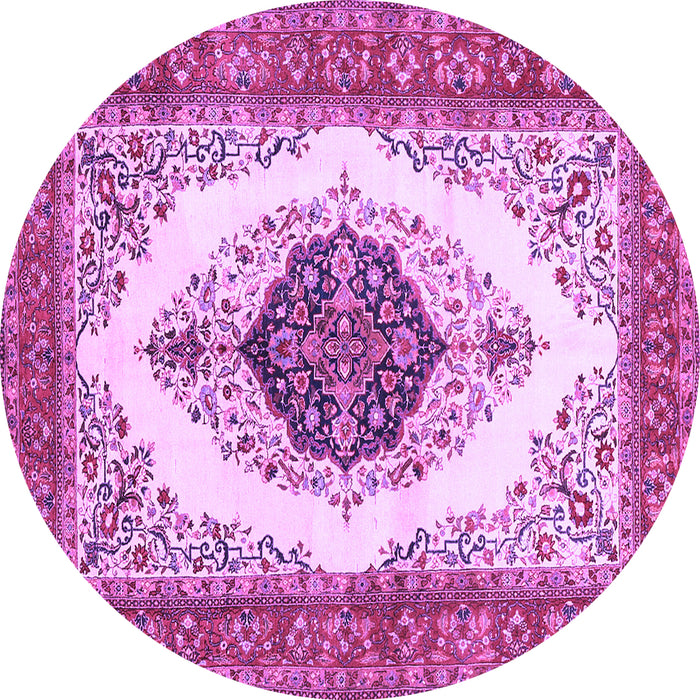 Round Persian Purple Traditional Rug, tr3173pur