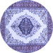 Round Persian Blue Traditional Rug, tr3173blu