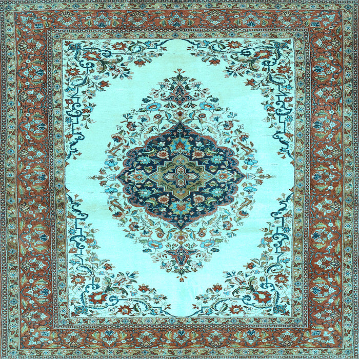 Square Persian Light Blue Traditional Rug, tr3173lblu