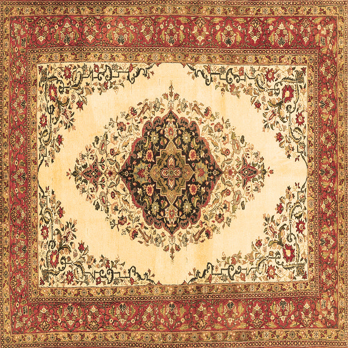 Square Persian Brown Traditional Rug, tr3173brn