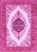 Machine Washable Persian Pink Traditional Rug, wshtr3173pnk