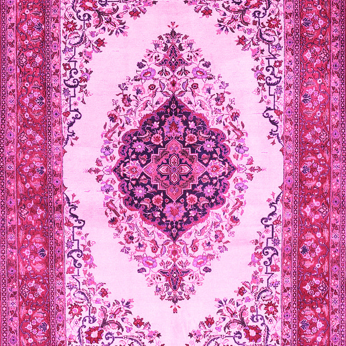 Machine Washable Persian Pink Traditional Rug, wshtr3173pnk
