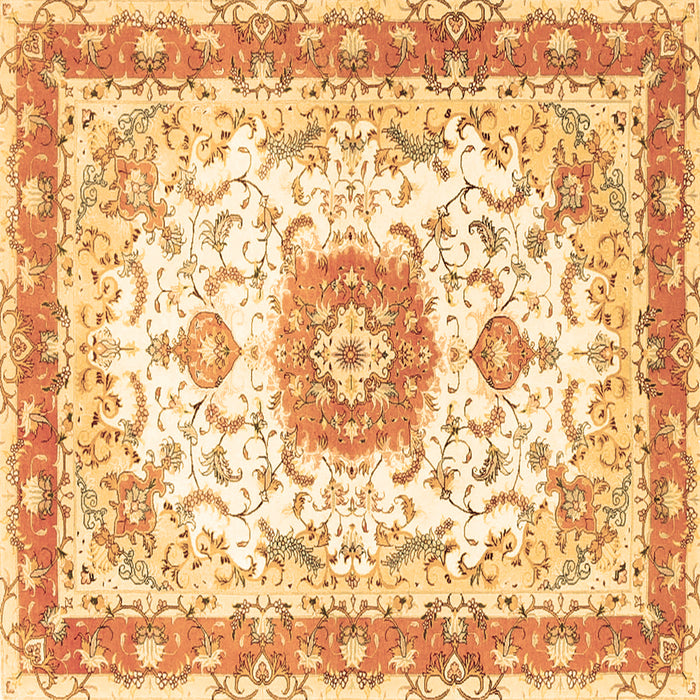 Square Machine Washable Persian Brown Traditional Rug, wshtr3174brn