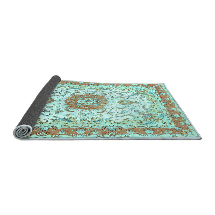 Sideview of Persian Light Blue Traditional Rug, tr3174lblu