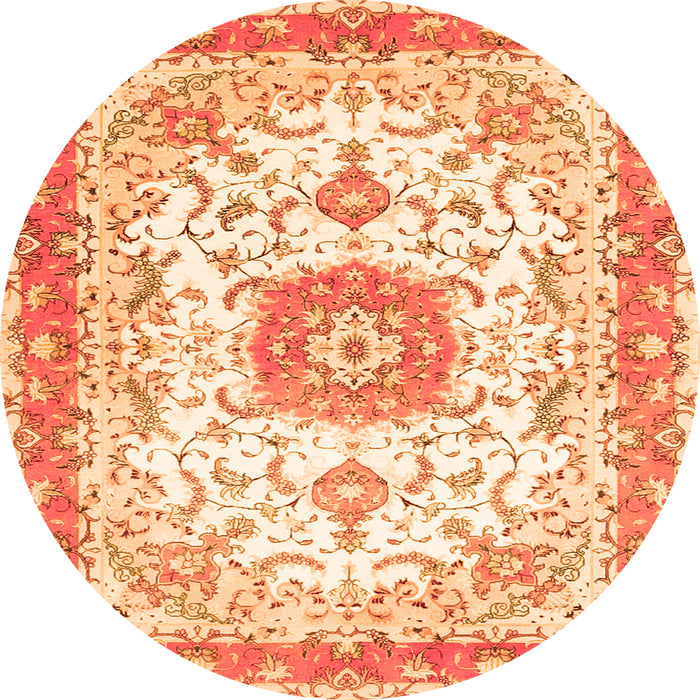 Machine Washable Persian Orange Traditional Area Rugs, wshtr3174org