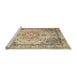 Sideview of Machine Washable Traditional Brown Rug, wshtr3175