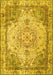 Machine Washable Persian Yellow Traditional Rug, wshtr3175yw