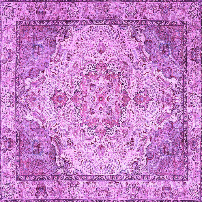 Square Persian Purple Traditional Rug, tr3175pur