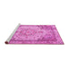 Sideview of Machine Washable Persian Pink Traditional Rug, wshtr3175pnk