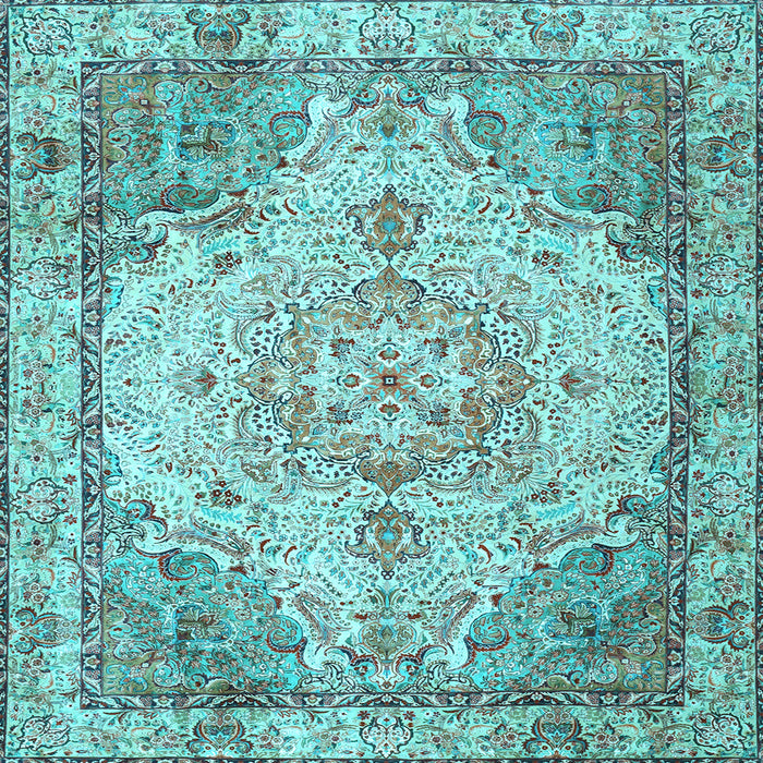 Square Persian Light Blue Traditional Rug, tr3175lblu