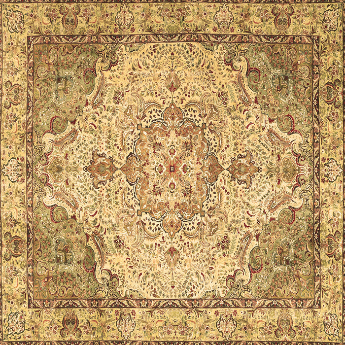 Square Machine Washable Persian Brown Traditional Rug, wshtr3175brn