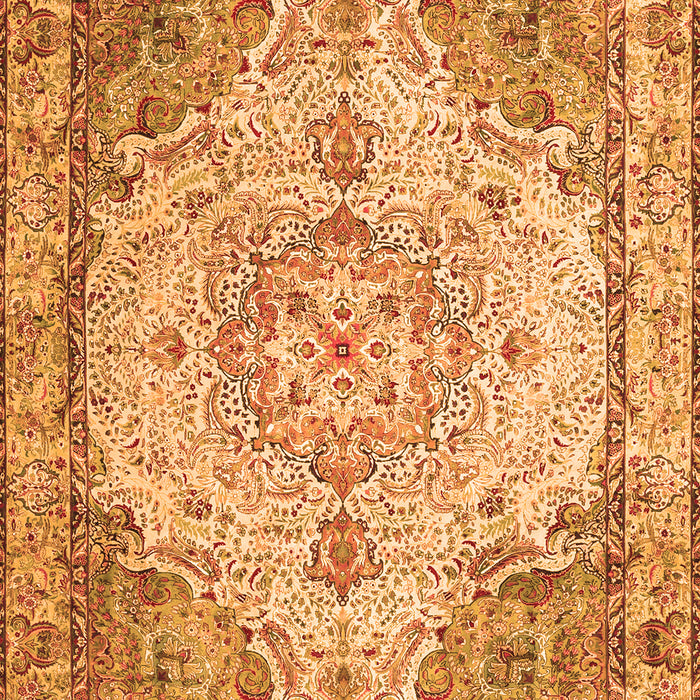 Serging Thickness of Machine Washable Persian Orange Traditional Area Rugs, wshtr3175org