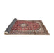 Sideview of Traditional Brown Red Persian Rug, tr3176