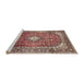 Sideview of Machine Washable Traditional Brown Red Rug, wshtr3176