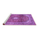 Sideview of Machine Washable Persian Purple Traditional Area Rugs, wshtr3176pur