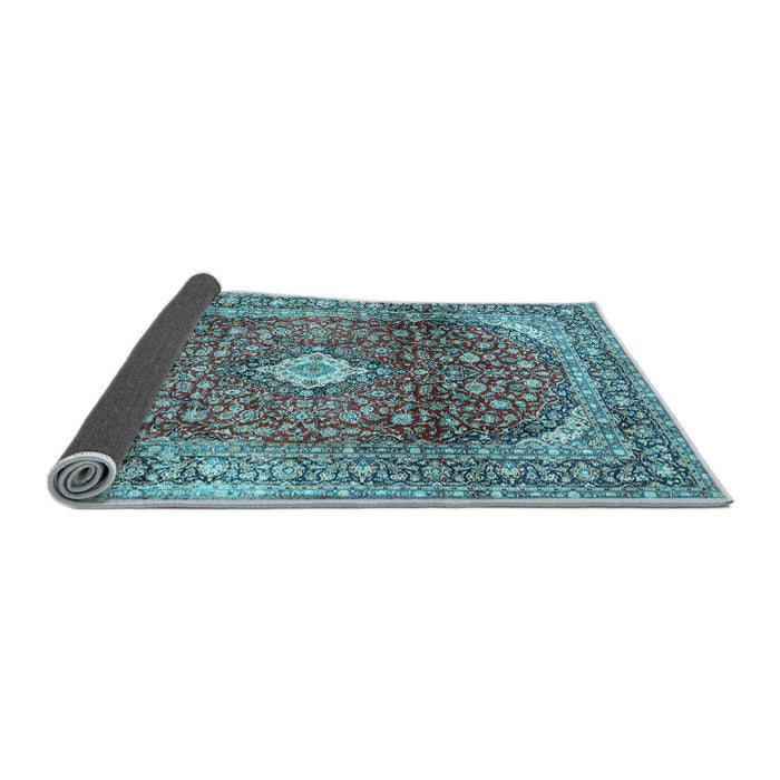 Sideview of Persian Light Blue Traditional Rug, tr3176lblu