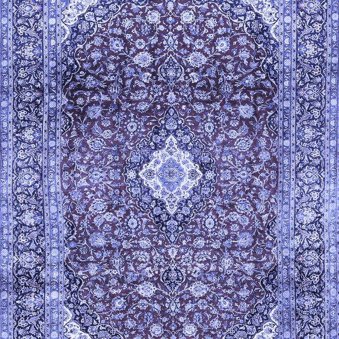 Machine Washable Persian Blue Traditional Rug, wshtr3176blu