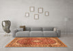 Machine Washable Persian Orange Traditional Area Rugs in a Living Room, wshtr3176org