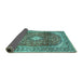 Sideview of Persian Turquoise Traditional Rug, tr3176turq