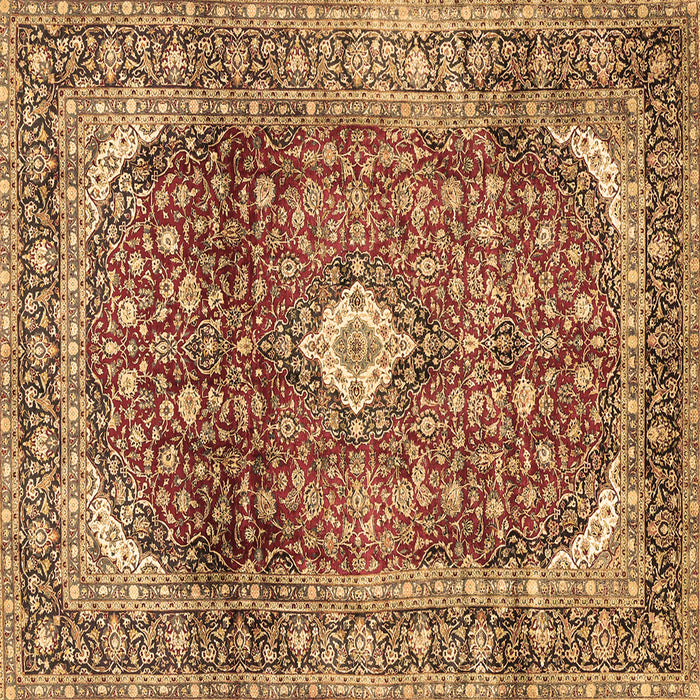 Square Machine Washable Persian Brown Traditional Rug, wshtr3176brn