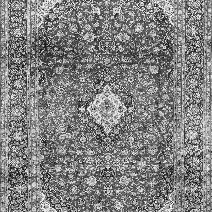 Serging Thickness of Machine Washable Persian Gray Traditional Rug, wshtr3176gry