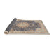 Sideview of Traditional Desert Sand Beige Medallion Rug, tr3177