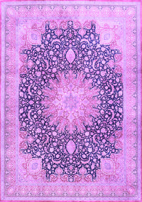 Medallion Purple Traditional Rug, tr3177pur