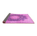 Sideview of Medallion Pink Traditional Rug, tr3177pnk