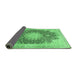 Sideview of Medallion Emerald Green Traditional Rug, tr3177emgrn