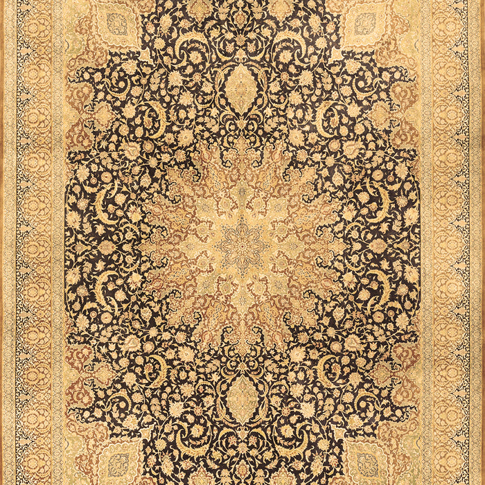 Medallion Brown Traditional Rug, tr3177brn